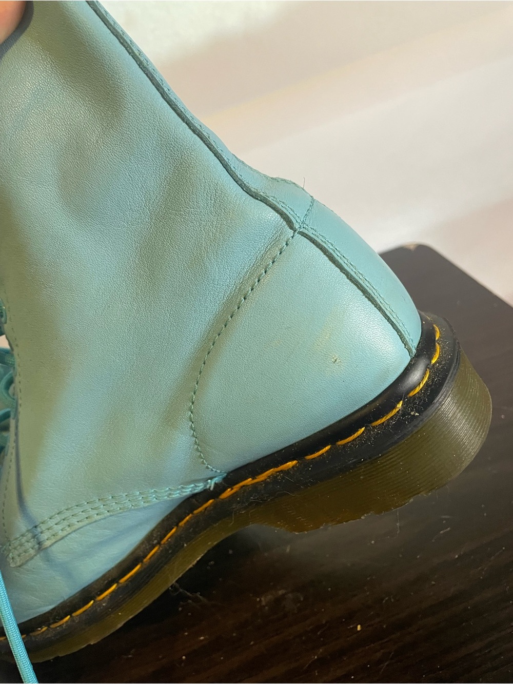 Dr Martens Pascal Pastel Blue Lace-Up Combat Boots - Women's - Picture 6 of 11